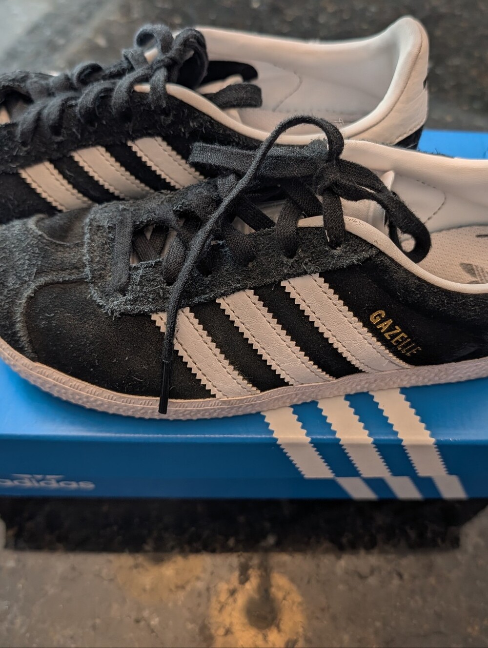 adidas Gazelle Kids Unisex No Black & White Suede Sneakers